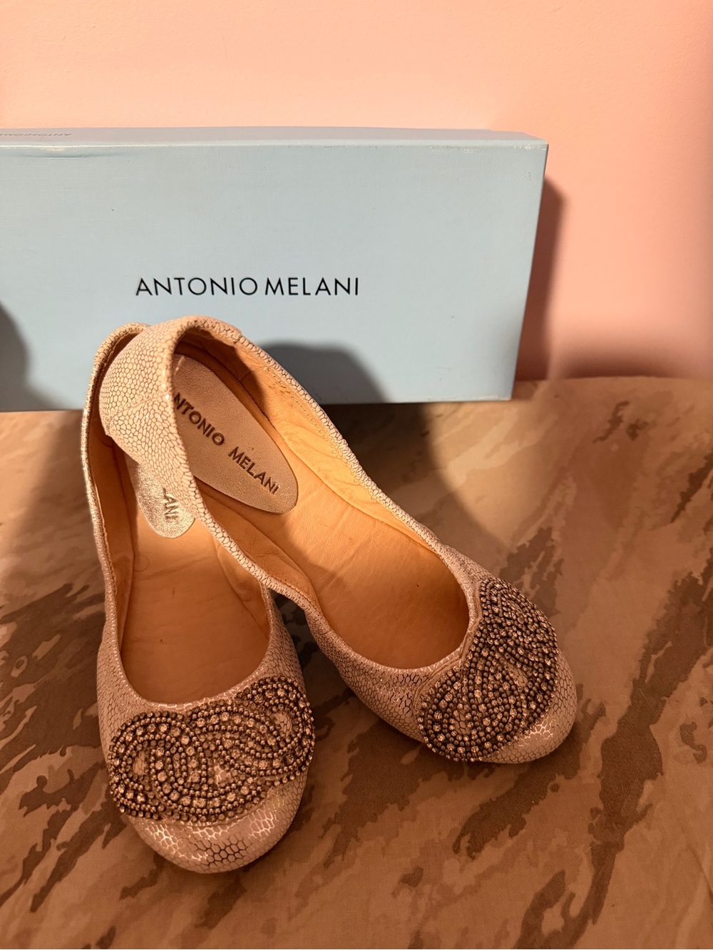 ANTONIO MELANI Beaded Ballet Flats